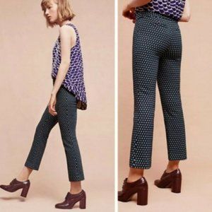 Anthropologie Cartonnier Charlie Crop Flare Print Pants